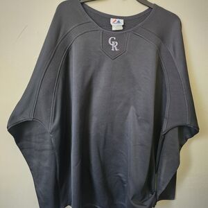 Majestic Colorado Rockies Training Pull Over Size XL